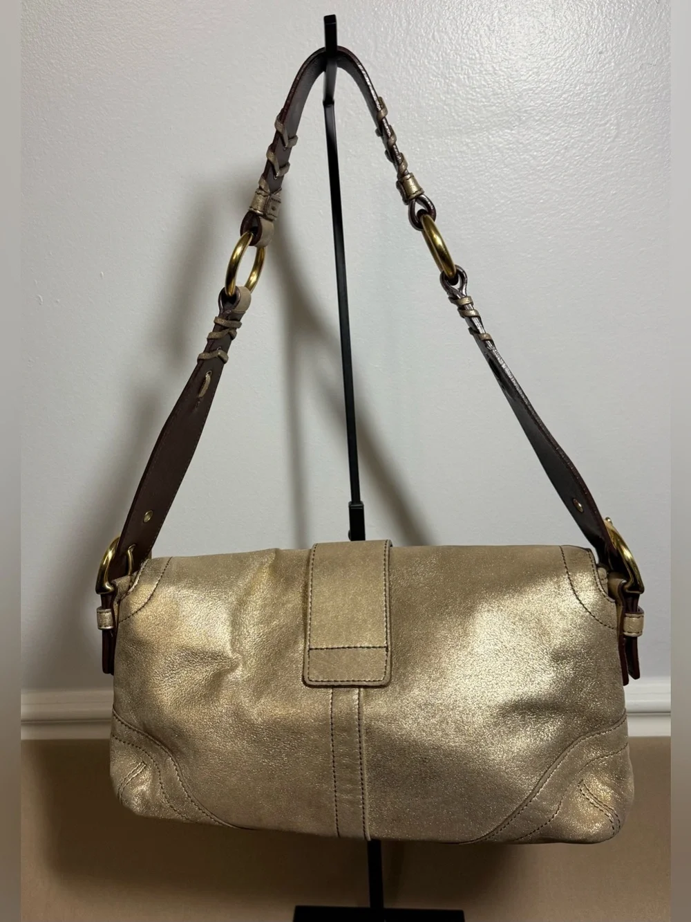 ✨ Rare Vintage Coach Soho Limited Edition Metallic Goat Suede Bag #3663 ✨ - Picture 2 of 8